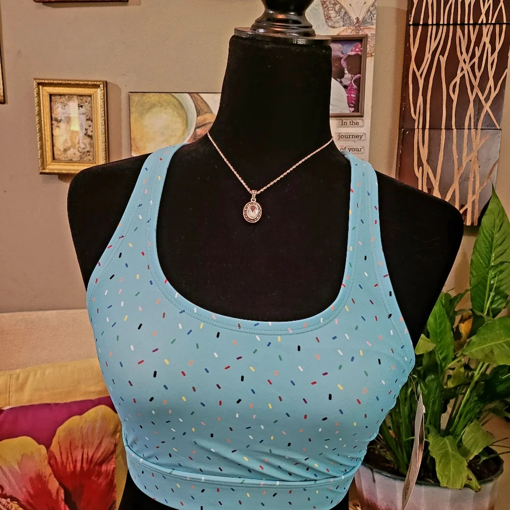 Pride Adult Humankind Swim Top - Blue Sprinkles
